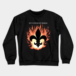 Flaming Fleur de lis Shield! Crewneck Sweatshirt